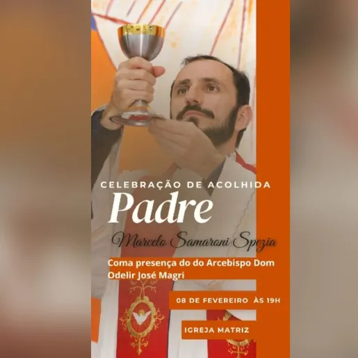 Padre Marcelo é acolhido na Paróquia São Miguel Arcanjo neste domingo, em São Miguel do Oeste