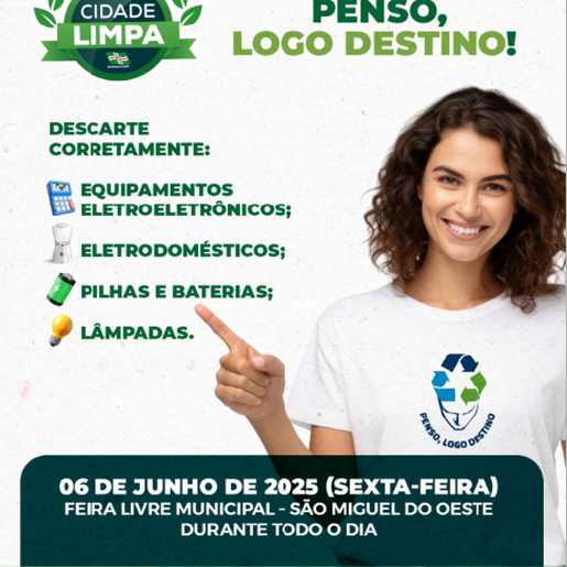 São Miguel do Oeste realiza nova etapa da campanha "Penso, Logo Destino" nesta sexta-feira