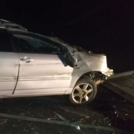 Motorista perde controle da direção e sai da pista na SC-157