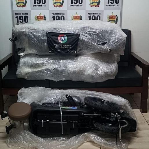 PM apreende motocicletas elétricas de origem estrangeira em Campo Erê