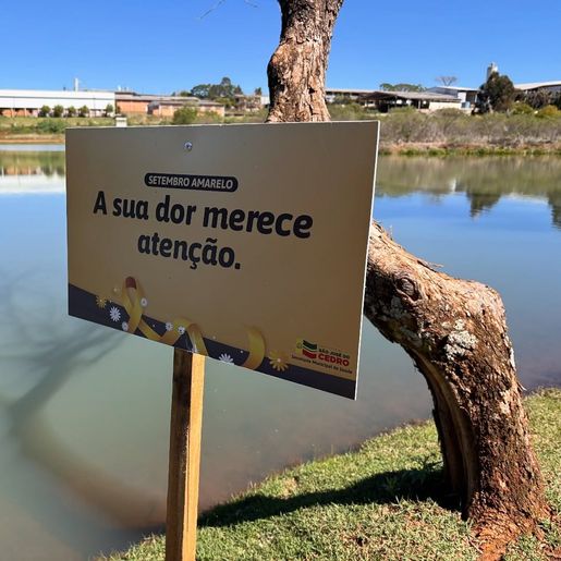 São José do Cedro espalha mensagens de esperança no Lago Municipal em campanha do Setembro Amarelo