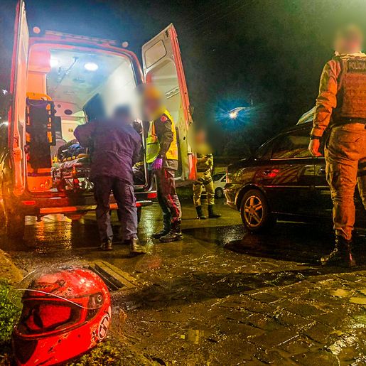 Colisão deixa motociclista ferido em SMOeste; Vídeo