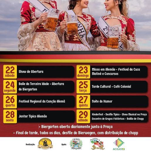 São João do Oeste define programação da Semana Alemã