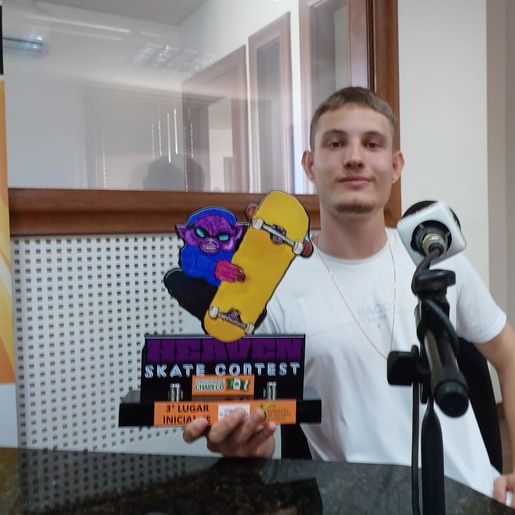 Skatista de São Miguel se destaca em competição em Chapecó