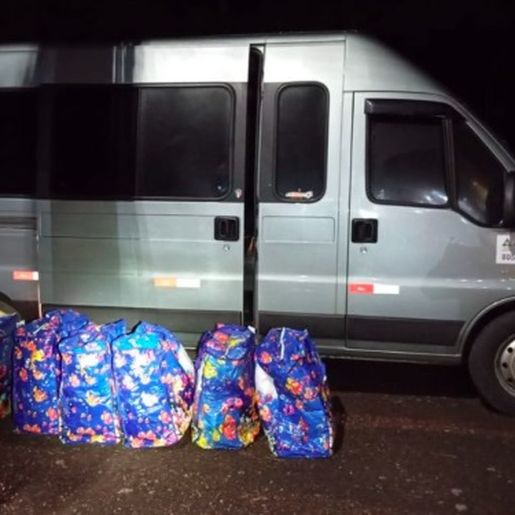 PMRv apreende R$ 130 mil em produtos contrabandeados na SC-161, em Palma Sola