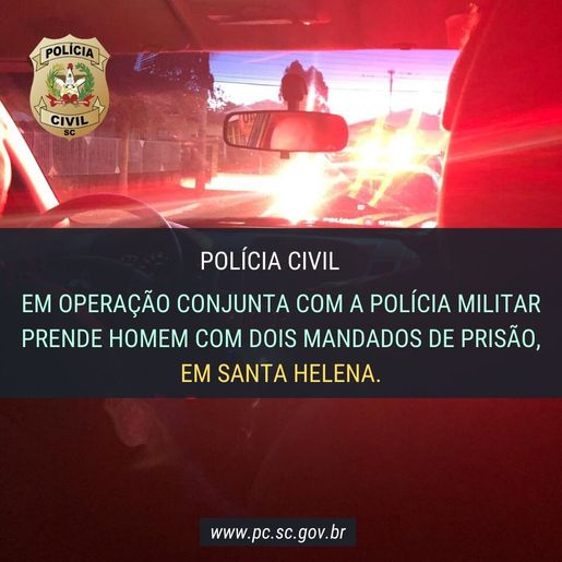 Polícia Civil e Militar prendem homem com dois mandados de prisão