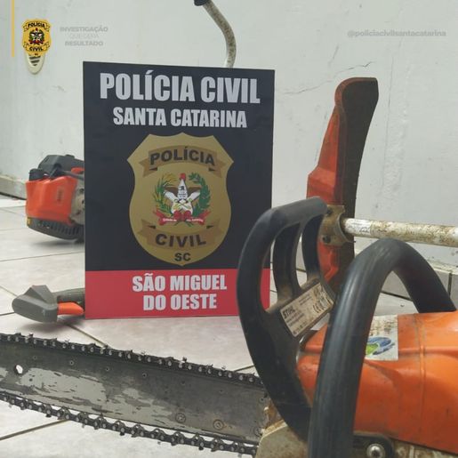 Polícia Civil recupera motosserra e roçadeira furtadas horas após o crime em SMO