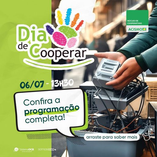 Núcleo de Cooperativas da Acismo realiza Dia C de Cooperar neste sábado