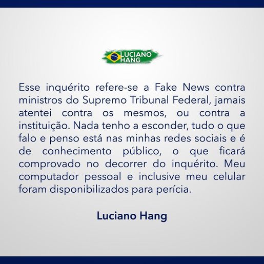 Luciano Hang emite nota sobre operação da Polícia Federal
