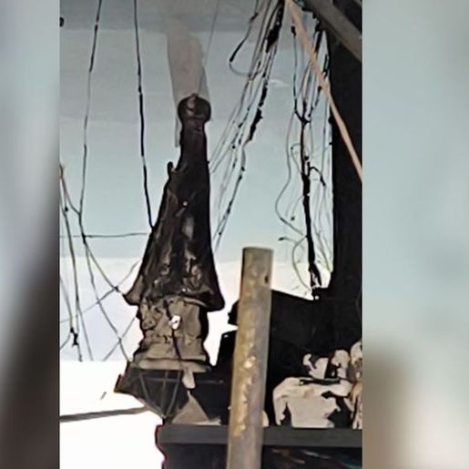 Imagem de Nossa Senhora é furtada após incêndio em empresa em SMOeste