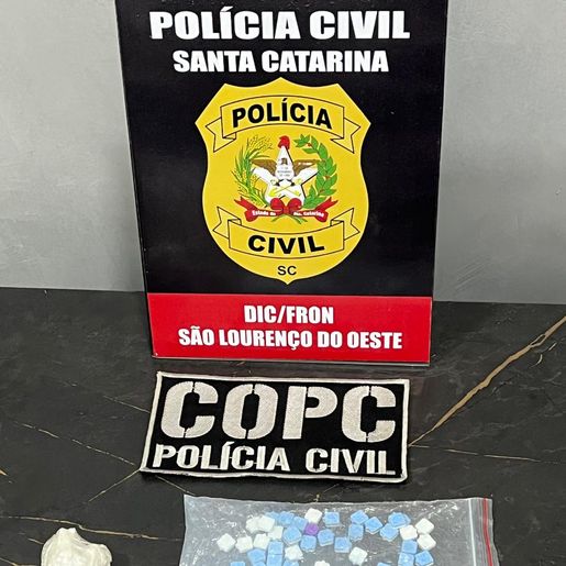 Polícia Civil prende casal por tráfico de drogas em São Lourenço do Oeste