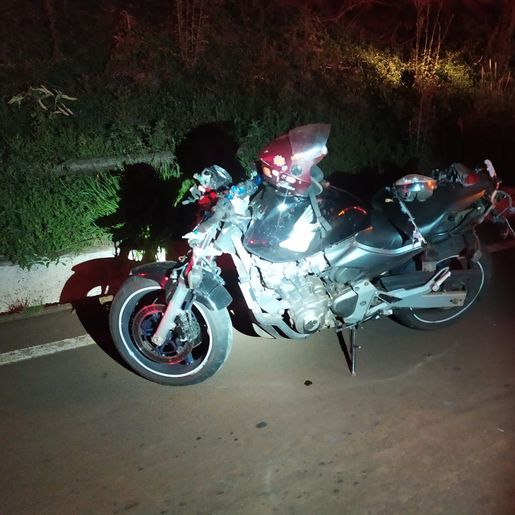 Motociclista fica ferido em queda de moto na SC-305