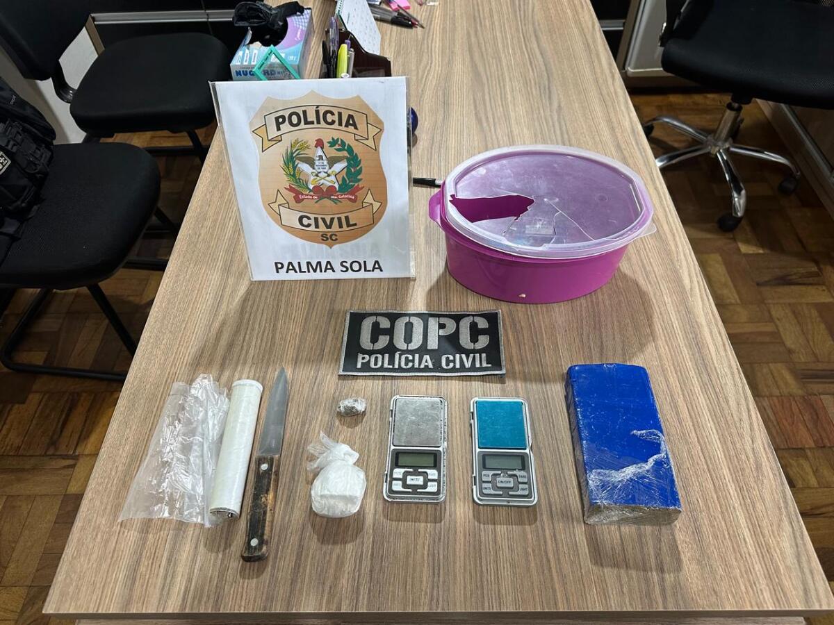 Mulher investigada por tráfico de drogas é presa em Palma Sola após descumprir medidas judiciais