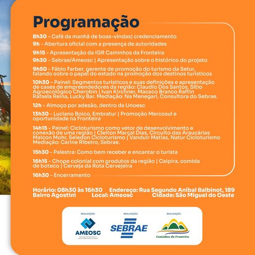 Ameosc promove fórum para fortalecer turismo e cicloturismo no Extremo Oeste
