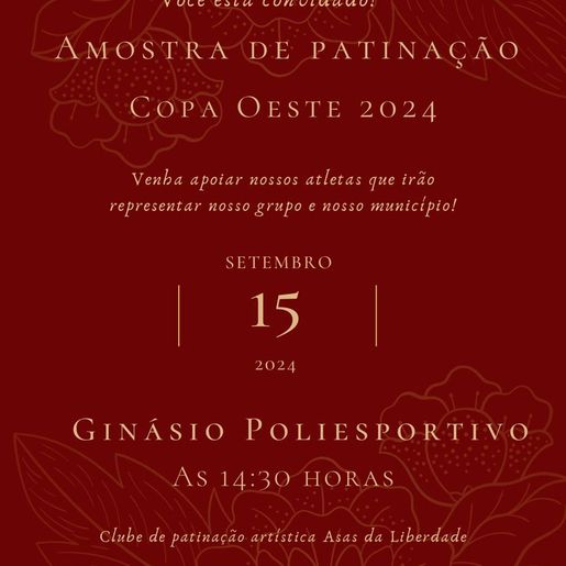 Asas da Liberdade fará amostra de patinação da Copa Oeste 2024 neste domingo