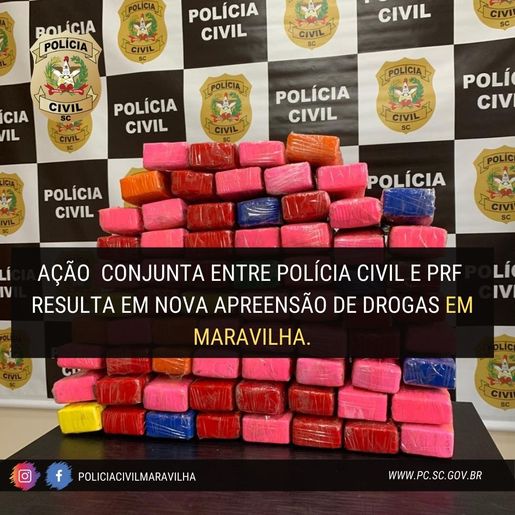 Ação conjunta encontra mais de 30kg de maconha em carro apreendido