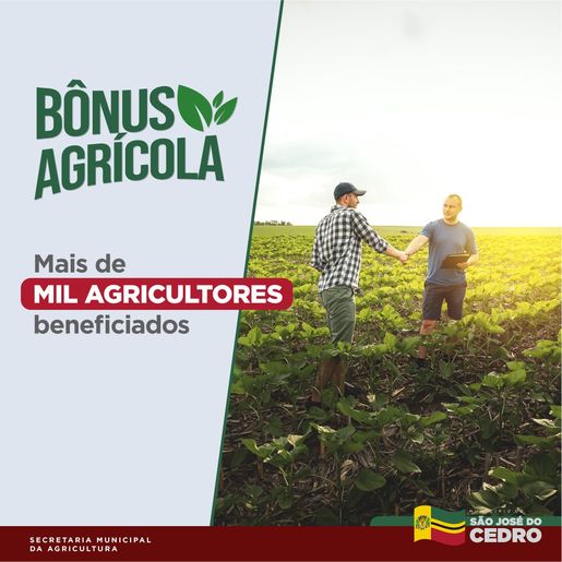 Mais de um milhão de reais em bônus são entregues para agricultores