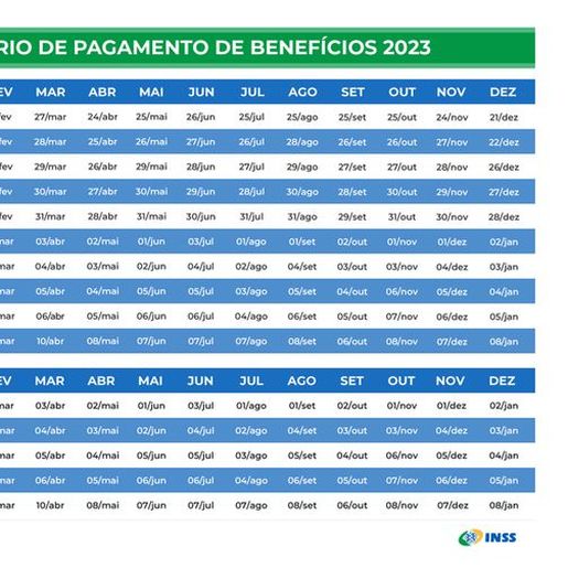 INSS divulga calendário de pagamentos para aposentados e pensionistas