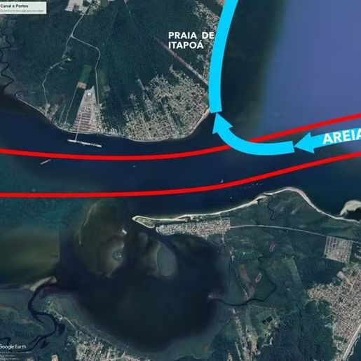 Itapoá terá obra inédita de alargamento de praia com areia retirada da dragagem da Baía da Babitonga