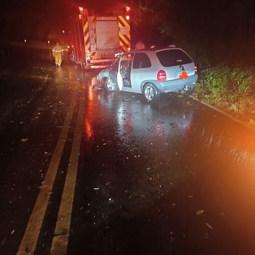 Jovem sofre ferimentos em colisão na SC-386, em Mondai