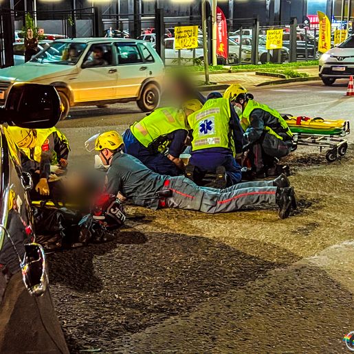 Acidente deixa casal ferido na Willy Barth em São Miguel do Oeste