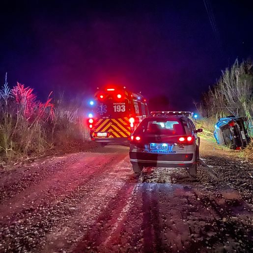 VÍDEO: Condutor perde o controle e capota carro em Barra Bonita