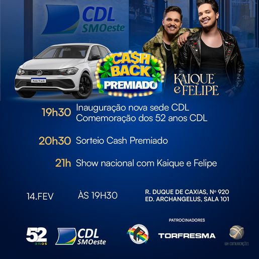 CDL de SMO inaugura nova sede e comemora 52 anos com show nacional