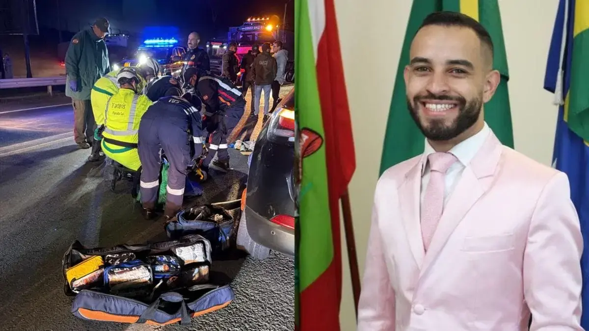 Vice-prefeito de Lages bateu BMW em caminhão ao tentar fugir de prisão em SC, diz Gaeco