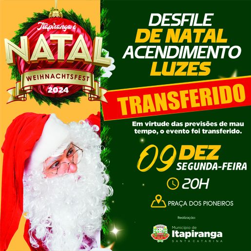 Itapiranga altera data do Desfile de Natal