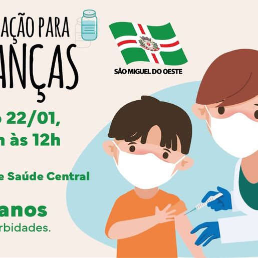 Vacinação infantil contra a Covid em São Miguel do Oeste inicia neste sábado