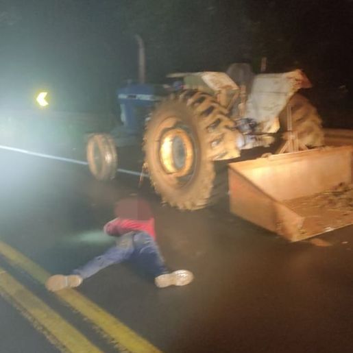 PMRv recupera trator furtado no interior de Descanso