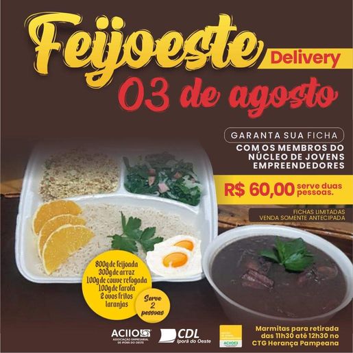 8ª Feijoeste do Núcleo Jovem da ACIIO/CDL será no próximo sábado