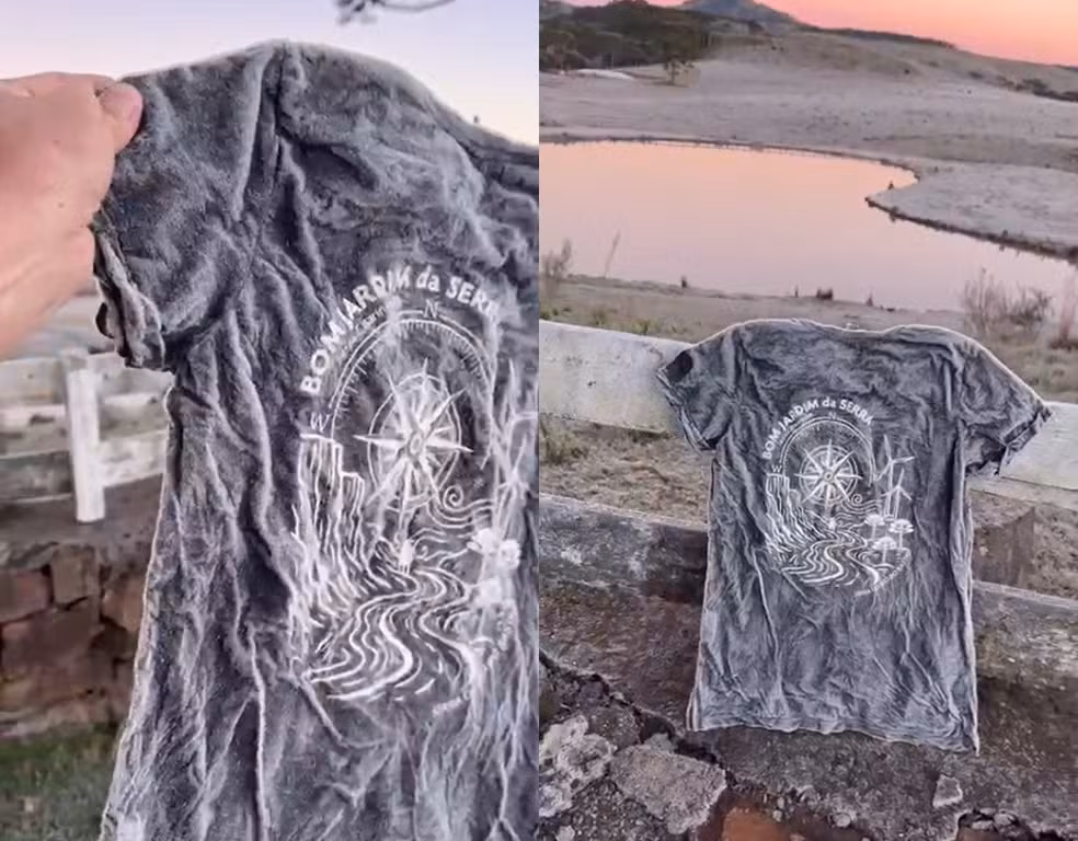 Camiseta e pomar congelados marcam amanhecer de -4,61°C na Serra de SC