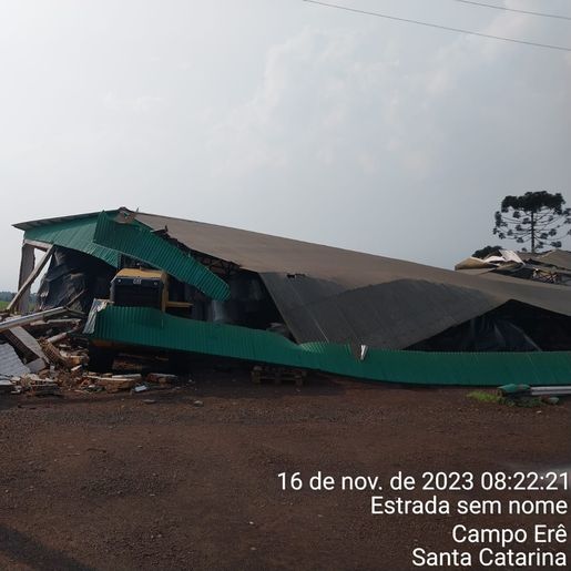 Campo Erê tem prejuízos causados pelo temporal