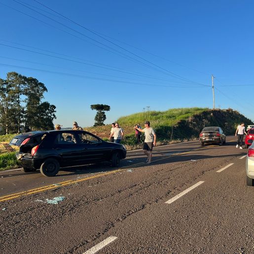 Homem fica ferido em colisão lateral na SC-492 em Barra Bonita