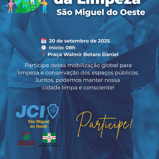 JCI organiza mutirão de limpeza em São Miguel do Oeste no Dia Mundial da Limpeza
