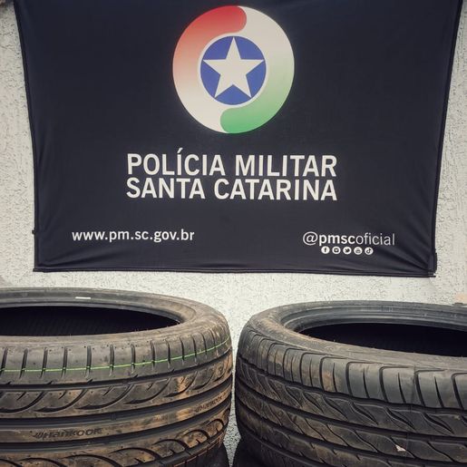 Suspeitos de receptação de pneus furtados são presos pela PM