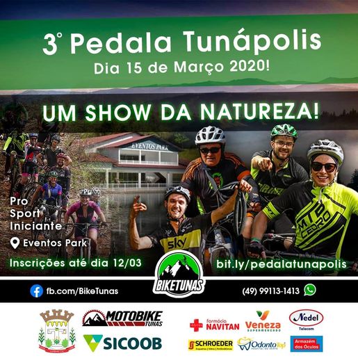 Bike Tunas promove 3º Pedala Tunápolis