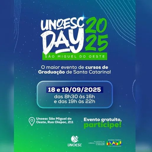Unoesc Day espera mais de 2,5 mil alunos em SMO nesta quinta e sexta