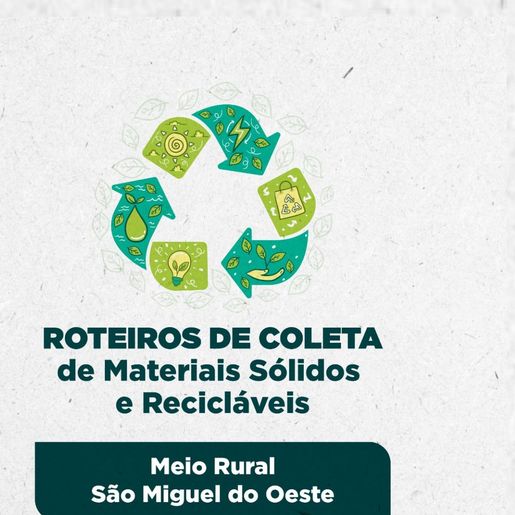 Coleta de materiais recicláveis no interior de SMO acontece na próxima semana