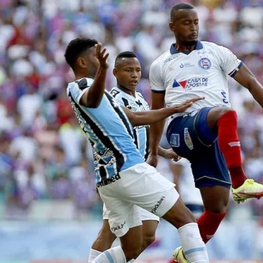 Diante de mais de 42 mil torcedores, Bahia e Grêmio empatam na Fonte Nova