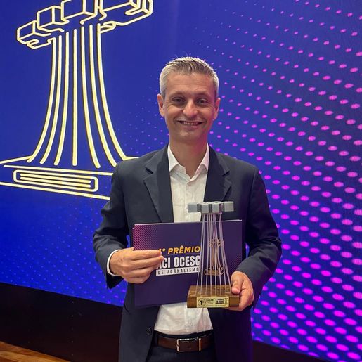 Jornalista da Peperi conquista Prêmio ACI Ocesc de Jornalismo