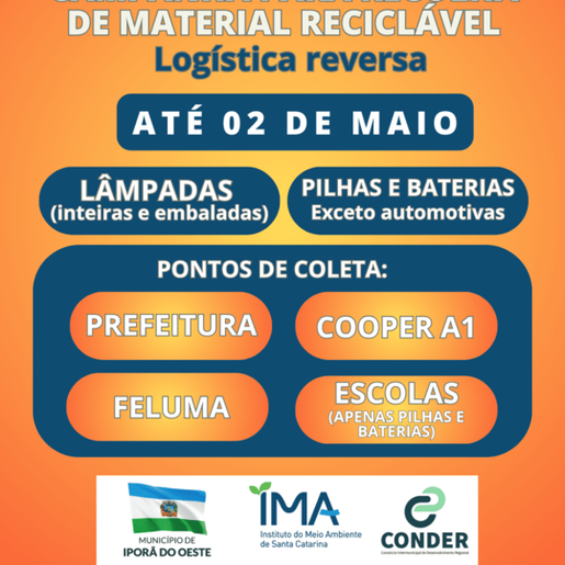 Iporã do Oeste realiza mais uma edição da campanha "Penso, logo destino"