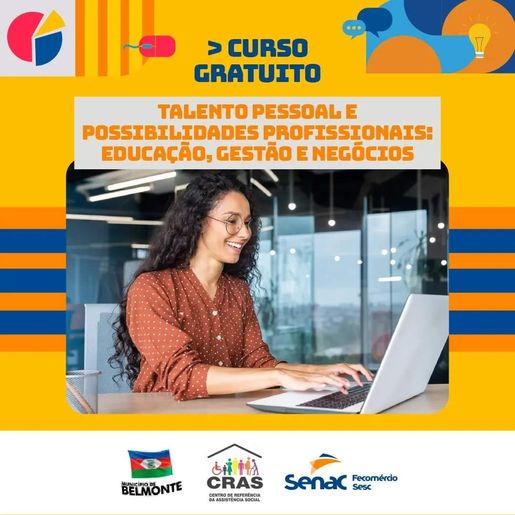 Parceria entre CRAS e Senac vai oferecer cursos gratuitos à população de Belmonte