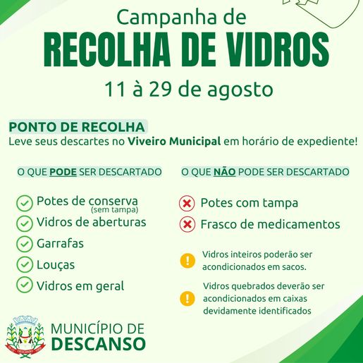 Descanso promove campanha para a recolha de vidros