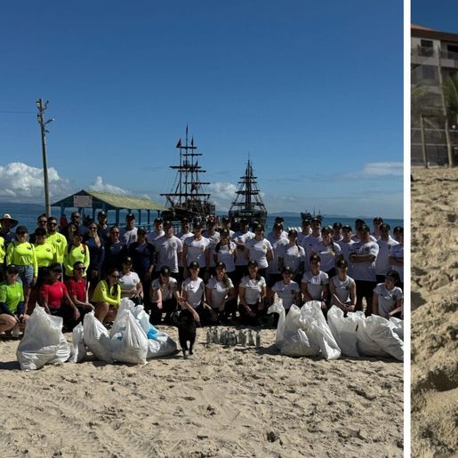 Milhares de bitucas de cigarro são flagradas em praia dos argentinos em Florianópolis