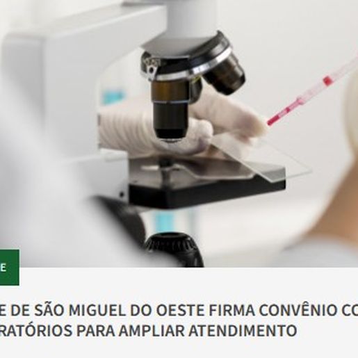 Saúde de SMO firma convênio com seis novos laboratórios
