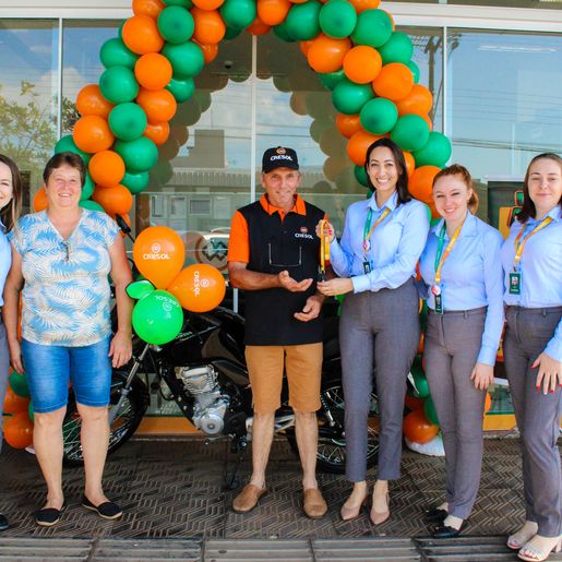 No mesmo ano, morador de SMO ganha duas motos em campanha da Cresol Fronteiras