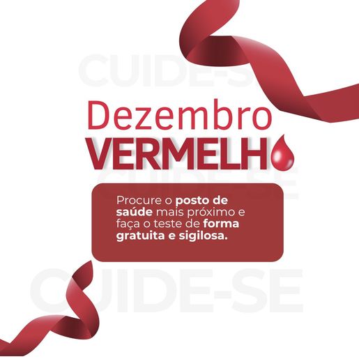 Dezembro Vermelho terá testagens rápidas e ações de prevenção em SMO