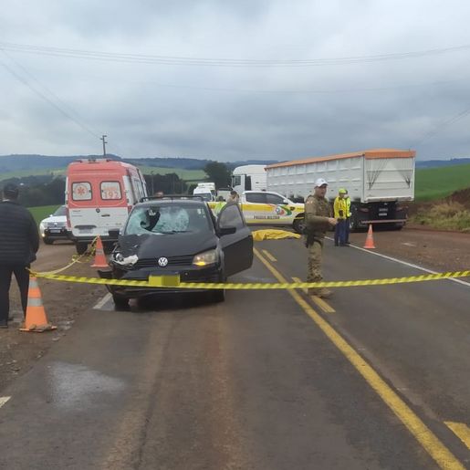 Homem de 58 anos morre atropelado na SC-480 em Bom Jesus